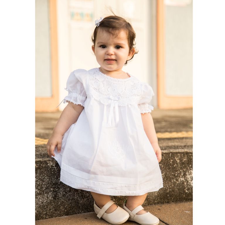 vestido de batizado para bebe de 5 meses