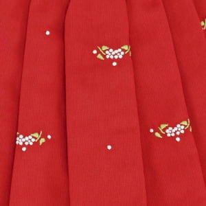  Vestido casinha de abelha vermelho bico branco (3 e 4 anos)