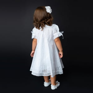 Vestido Nesgas Renda de Algodão Maria (3, 6 e 12 meses)