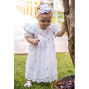 Vestido Renda Renascença Laura (6 e 12 meses)
