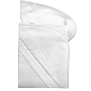 Toalha de banho com capuz personalizada branca