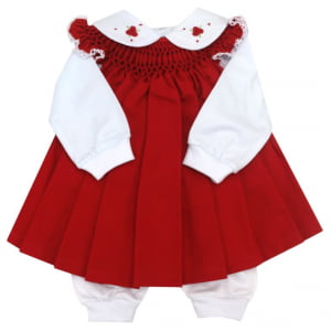 Vestido Casinha de Abelha com Pagão Vermelho Rococó (RN)
