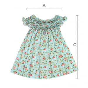 Vestido Casinha de Abelha Primavera (6, 12, 18 e 24 meses)