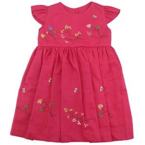  Vestido Florescer Jardim Rosa Pink + Calcinha