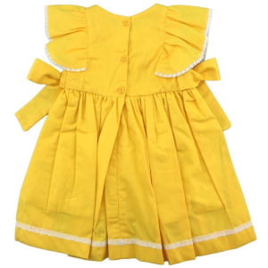  Vestido Florescer Margarida Amarelo + Calcinha 